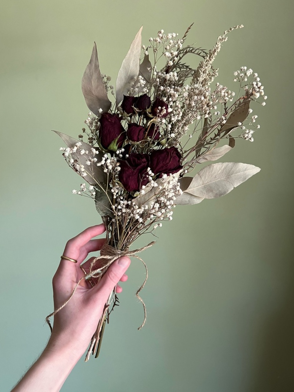 Mourner’s Bouquet, Hand Crafted Dried Flower Bouquet, Gothic Cottagecore Decor